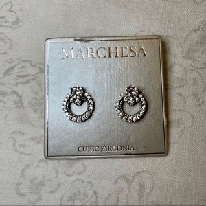 Stunning CZ Post Earrings NWT